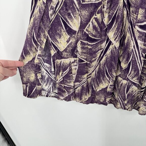 VINTAGE 90S HILO HATTIE HAWAIIAN ORIGINAL 2 piece set top skirt banana leaf XL - Picture 10 of 13